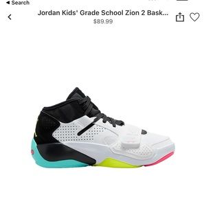Jordan’s Zion 2 basketball shoes - Size 5